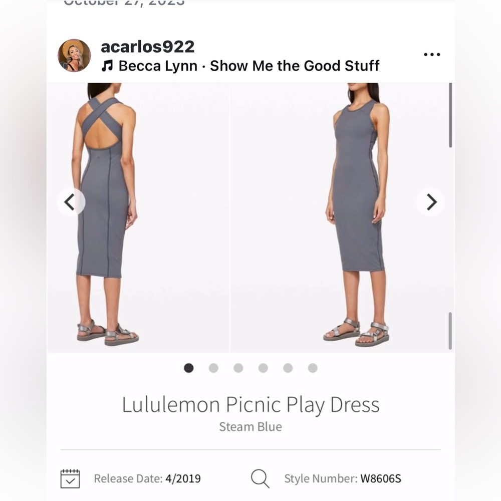 Lululemon dress in a size 4 like new
